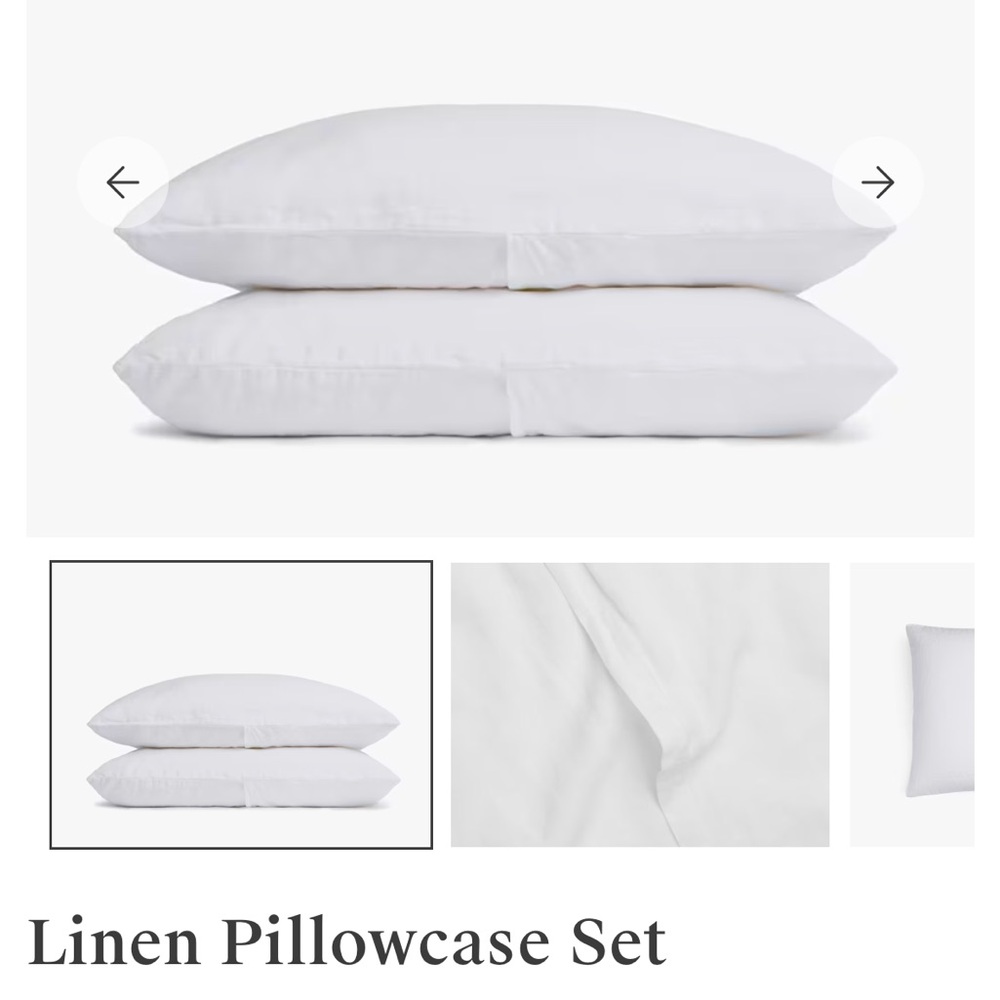 Parachute White Linen Pillowcase Duo